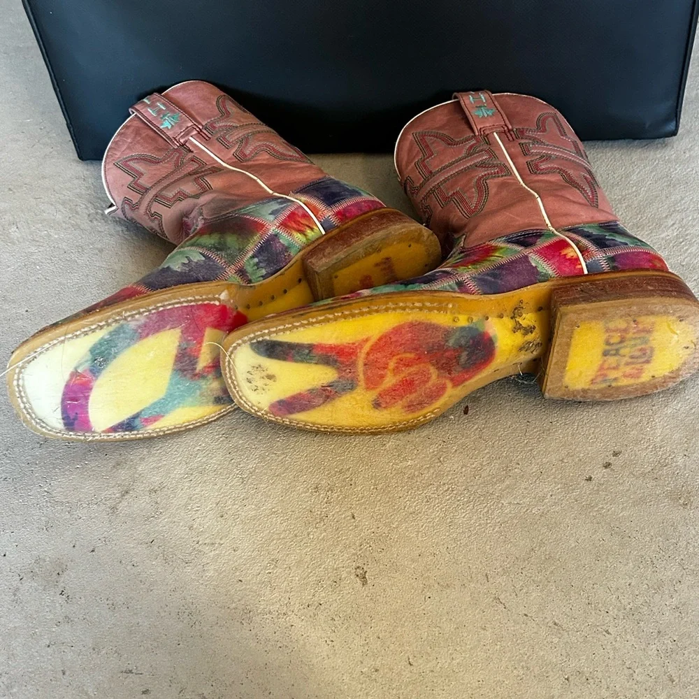 Tin Haul Tie Dye Western Boots - Picture 2 of 4